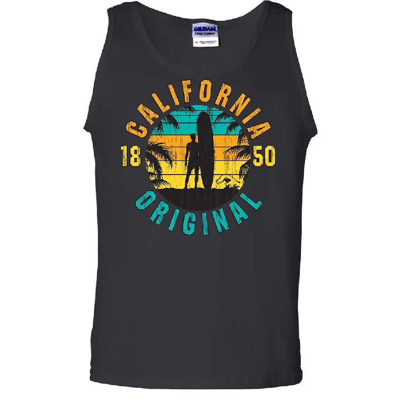 Men's ribbed t - shirts with a textured finish for added styleCalifornia Original Vintage Surfer Asst Colors Tank Top Men's ribbed t - shirts with a textured finish for added styleCalifornia Original Vintage Surfer Asst Colors Tank Top
