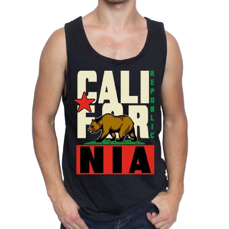 Men's lightweight performance t - shirts for running marathonsCalifornia Republic Original Retro Bold Tank Top Men's lightweight performance t - shirts for running marathonsCalifornia Republic Original Retro Bold Tank Top