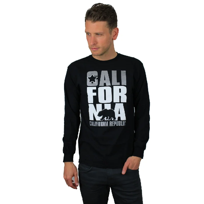 Men's thermal t - shirts with a high - neck design for cold weatherCalifornia Republic Raiders Style Long Sleeve Shirt Men's thermal t - shirts with a high - neck design for cold weatherCalifornia Republic Raiders Style Long Sleeve Shirt