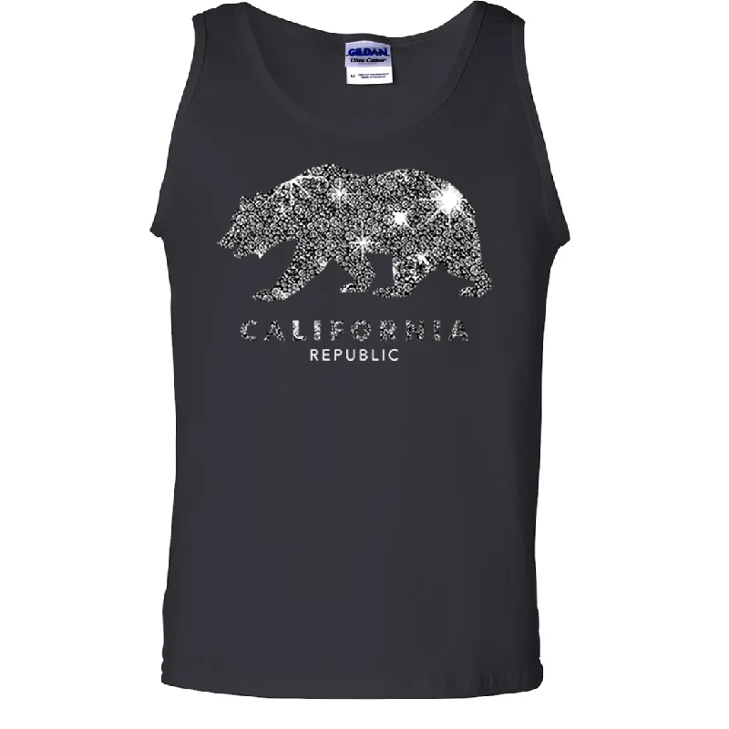 Men's lightweight performance t - shirts for running marathonsCalifornia Republic Sparkle Asst Colors Tank Top Men's lightweight performance t - shirts for running marathonsCalifornia Republic Sparkle Asst Colors Tank Top