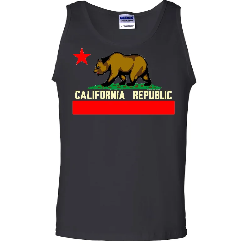 Men's lightweight performance t - shirts for running marathonsCalifornia State Flag Borderless Asst Colors Tank Top Men's lightweight performance t - shirts for running marathonsCalifornia State Flag Borderless Asst Colors Tank Top
