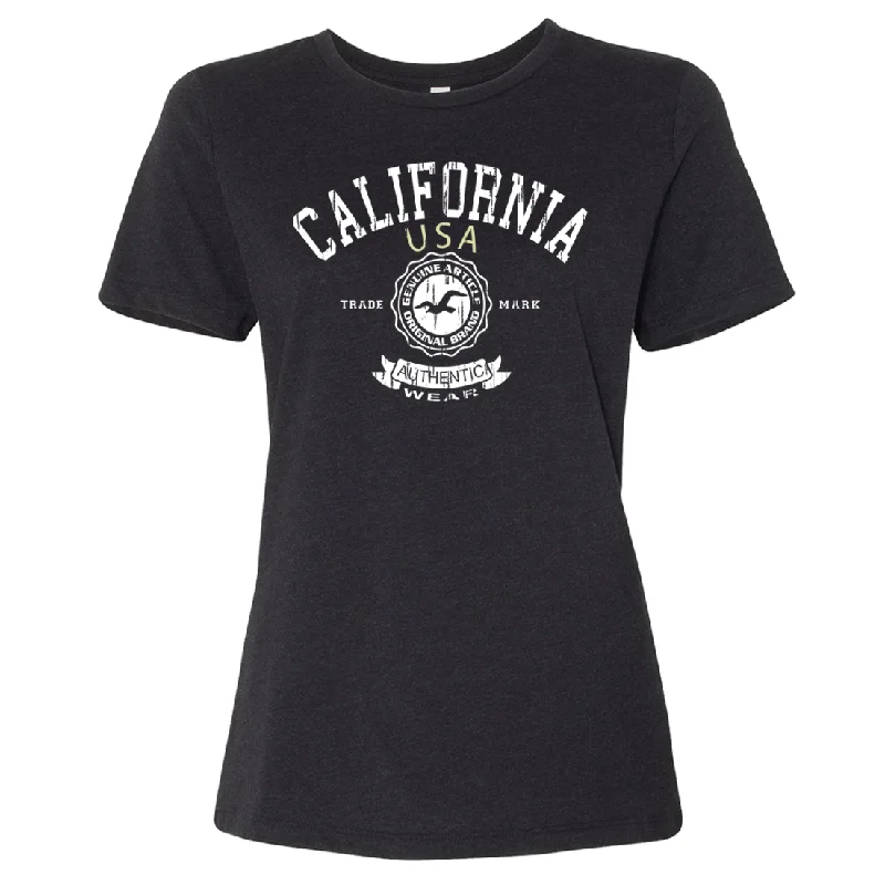 Men's slim - fit graphic t - shirts with vintage rock band printsCalifornia Vintage Genuine Article Women's Relaxed Jersey Tee