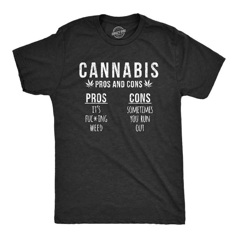 Men's eco - friendly recycled t - shirts for sustainable fashion choicesCannabis Pros And Cons Men's T Shirt Men's eco - friendly recycled t - shirts for sustainable fashion choicesCannabis Pros And Cons Men's T Shirt