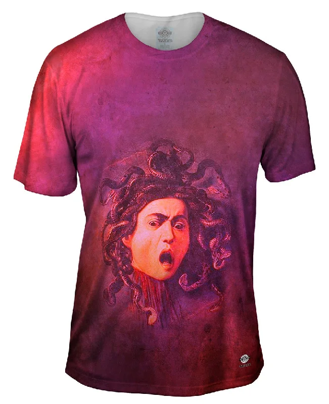 Men's v - neck muscle t - shirts for a body - building aestheticCaravaggio Michelangelo Merisi - "Medusa" (1597) Men's v - neck muscle t - shirts for a body - building aestheticCaravaggio Michelangelo Merisi - "Medusa" (1597)