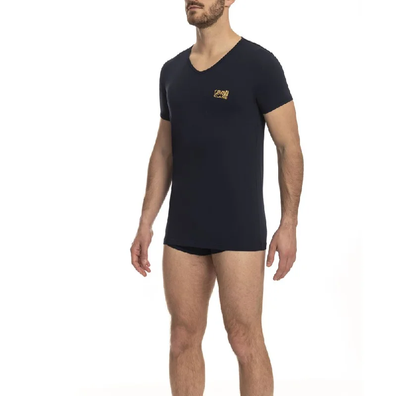 Men's v - neck muscle t - shirts for a body - building aestheticCavalli Class Chic V-Neck Logo Tee in Men's Men's v - neck muscle t - shirts for a body - building aestheticCavalli Class Chic V-Neck Logo Tee in Men's