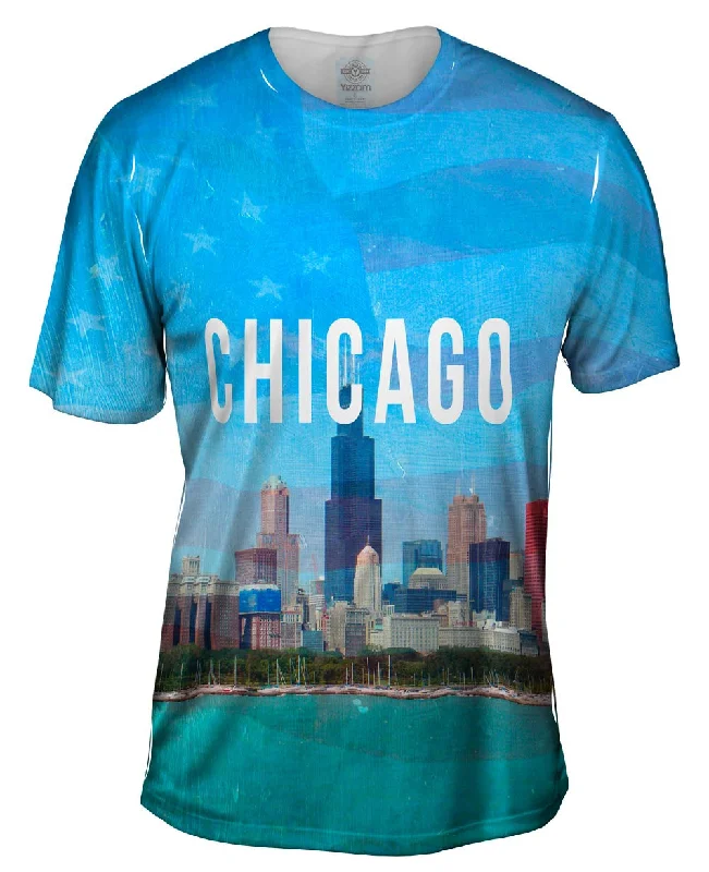 Men's plus - size pocket t - shirts with a classic lookChicago Pride Willis Tower