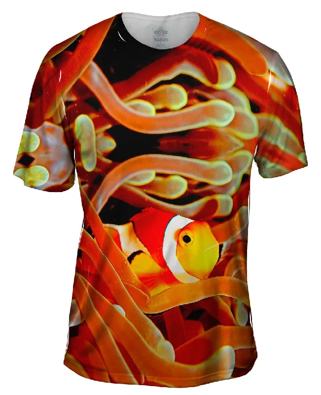 Men's organic cotton crew - neck t - shirts for everyday comfortClown Fish Anemone Underwater Men's organic cotton crew - neck t - shirts for everyday comfortClown Fish Anemone Underwater