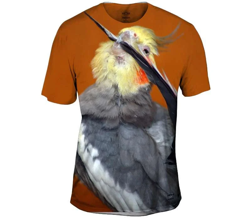 Men's slim - fit graphic t - shirts with vintage rock band printsCockatiel Got My Tail Men's slim - fit graphic t - shirts with vintage rock band printsCockatiel Got My Tail