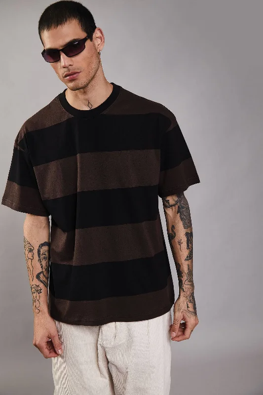 Men's lightweight performance t - shirts for running marathonsCoco Stripes Heavyweight Oversized T-shirt Men's lightweight performance t - shirts for running marathonsCoco Stripes Heavyweight Oversized T-shirt