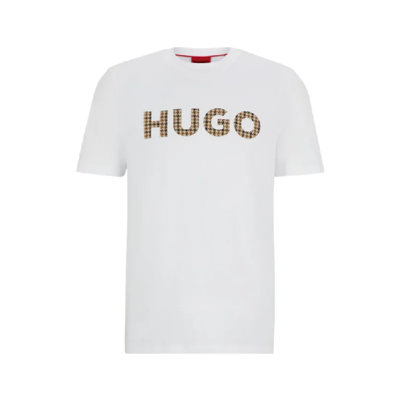 Men's eco - friendly recycled t - shirts for sustainable fashion choicesCotton-jersey regular-fit T-shirt with houndstooth logo Men's eco - friendly recycled t - shirts for sustainable fashion choicesCotton-jersey regular-fit T-shirt with houndstooth logo