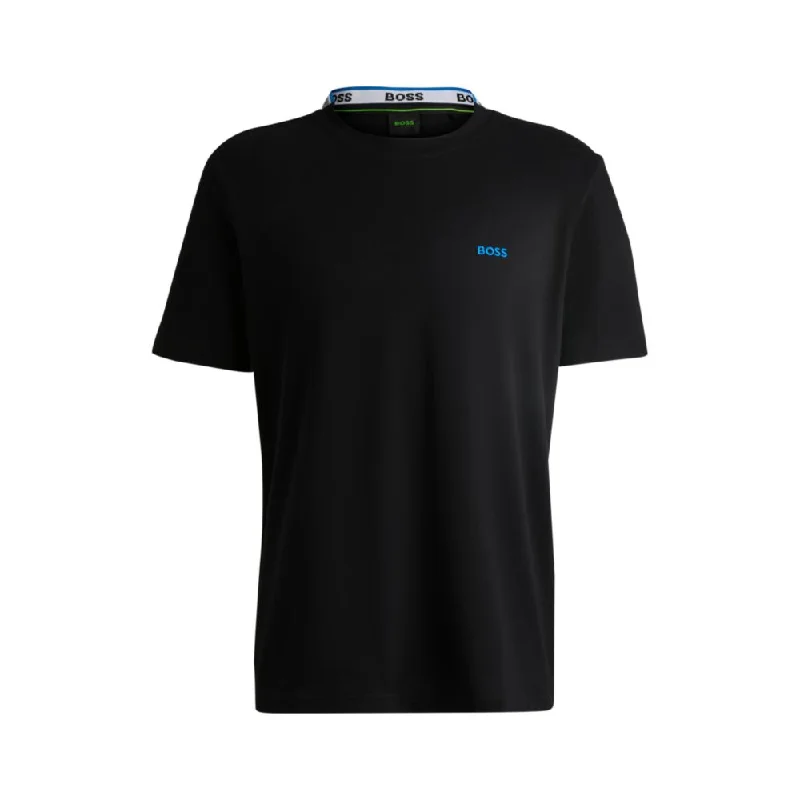 Men's thermal t - shirts with a high - neck design for cold weatherCotton-piqu T-shirt with Oxford-jacquard back collar Men's thermal t - shirts with a high - neck design for cold weatherCotton-piqu T-shirt with Oxford-jacquard back collar