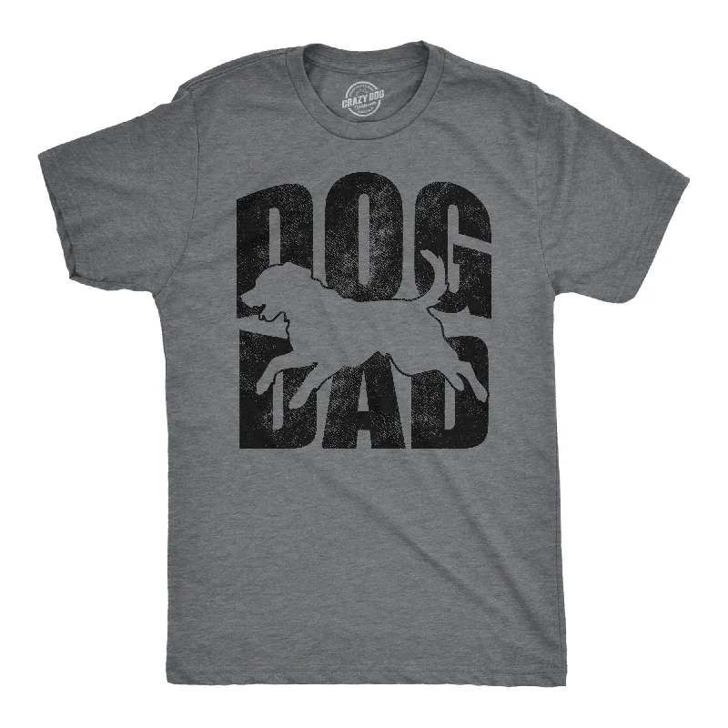 Men's button - front t - shirts with a unique artistic printDog Dad Men's T Shirt