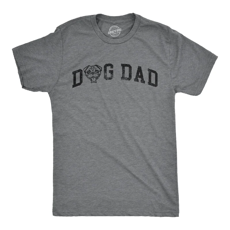 Men's long - sleeve henley t - shirts with button - down placketsDog Dad Pug Men's T Shirt Men's long - sleeve henley t - shirts with button - down placketsDog Dad Pug Men's T Shirt