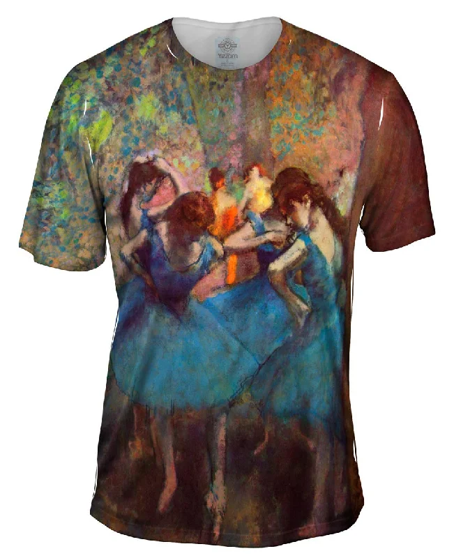 Men's moisture - wicking athletic t - shirts for intense workoutsEdgar Degas - "Dancers in Blue" (1895) Men's moisture - wicking athletic t - shirts for intense workoutsEdgar Degas - "Dancers in Blue" (1895)