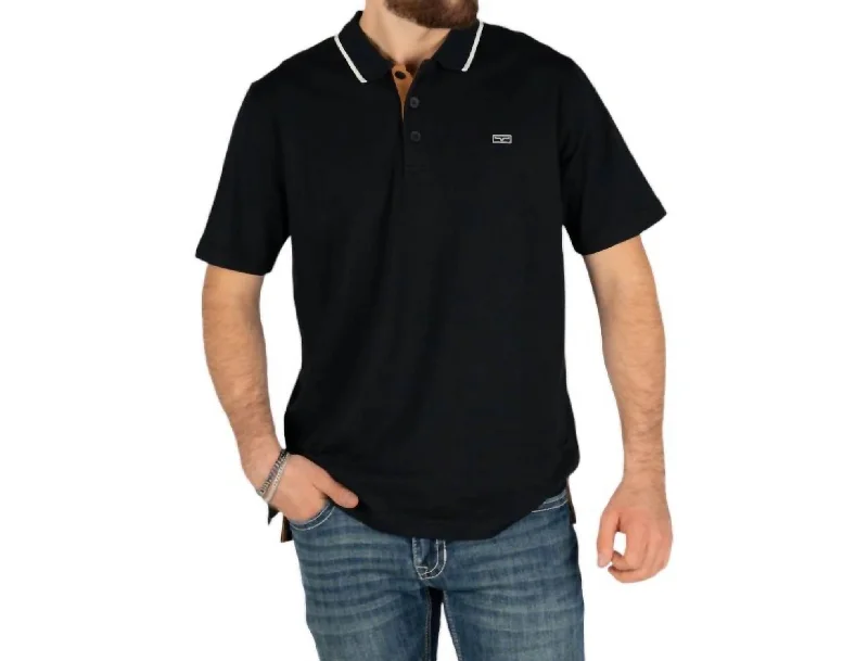 Men's ribbed t - shirts with a textured finish for added styleEl Cap Pique Polo In Black Men's ribbed t - shirts with a textured finish for added styleEl Cap Pique Polo In Black