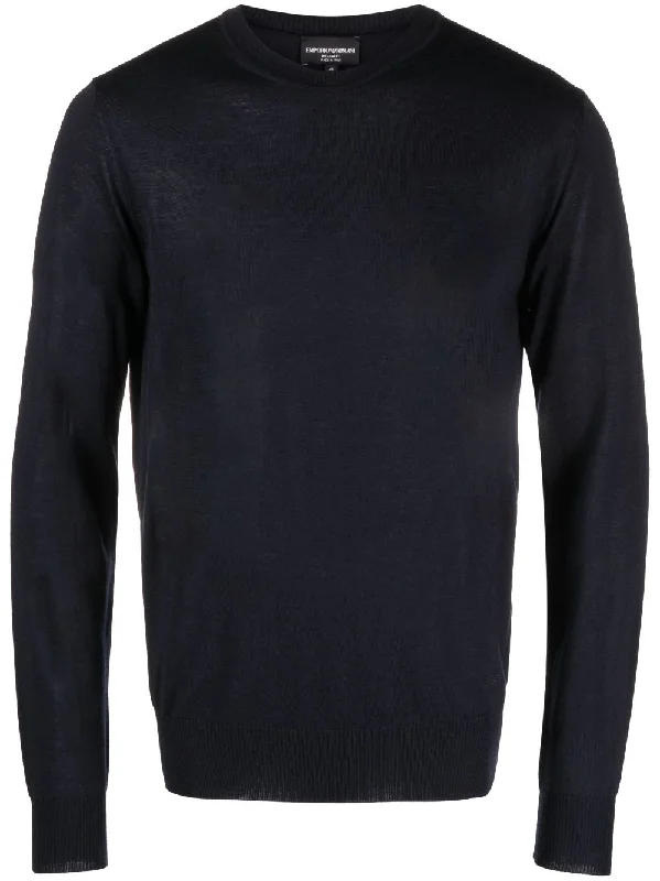 Men's thermal t - shirts with a high - neck design for cold weatherEmporio Armani Men's Sweaters blue Men's thermal t - shirts with a high - neck design for cold weatherEmporio Armani Men's Sweaters blue