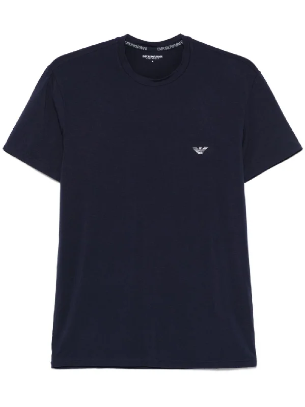 Men's slim - fit graphic t - shirts with vintage rock band printsEmporio Armani Men's T-Shirts And Polos blue Men's slim - fit graphic t - shirts with vintage rock band printsEmporio Armani Men's T-Shirts And Polos blue