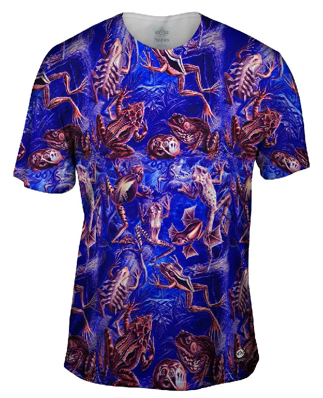 Men's smart - casual checkered t - shirts for semi - formal occasionsErnst Haeckel - "Batrachia" (1904) Men's smart - casual checkered t - shirts for semi - formal occasionsErnst Haeckel - "Batrachia" (1904)
