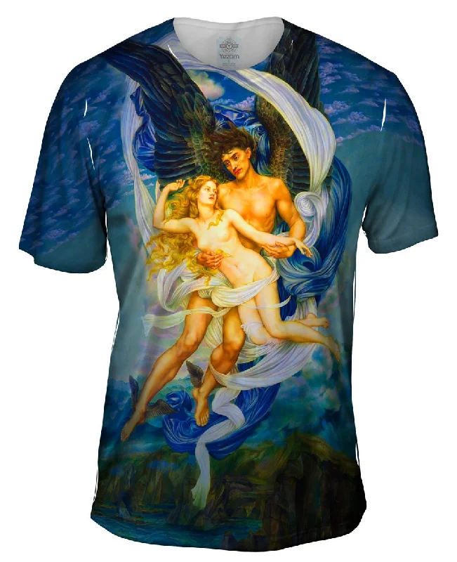 Men's polo t - shirts with a contrast collar for a preppy lookEvelyn De Morgan - "Boreas And Oreithyia" (1896) Men's polo t - shirts with a contrast collar for a preppy lookEvelyn De Morgan - "Boreas And Oreithyia" (1896)