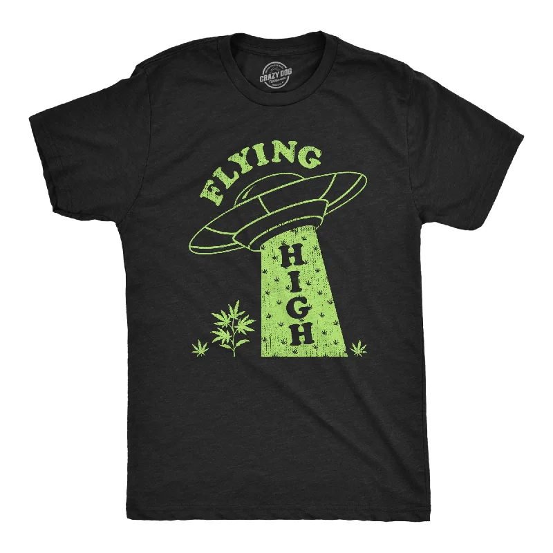 Men's button - front t - shirts with a unique artistic printFlying High Men's T Shirt Men's button - front t - shirts with a unique artistic printFlying High Men's T Shirt