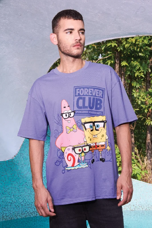 Men's mock - neck t - shirts with a modern and sleek styleForever Club Oversized T-shirt Men's mock - neck t - shirts with a modern and sleek styleForever Club Oversized T-shirt