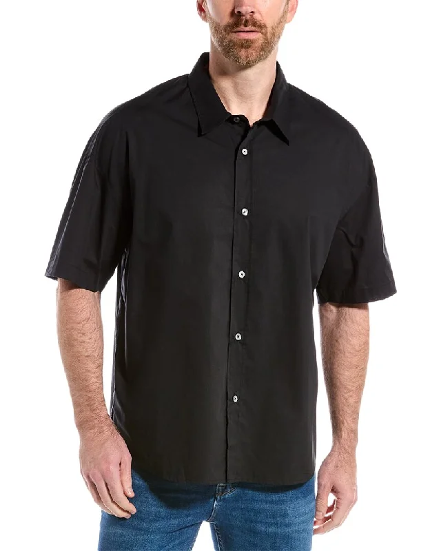 Men's distressed denim - look t - shirts with a rugged appealFRAME Denim Oversized Shirt Men's distressed denim - look t - shirts with a rugged appealFRAME Denim Oversized Shirt