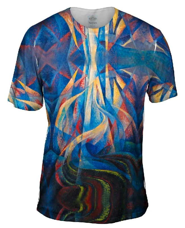 Men's thermal t - shirts with a high - neck design for cold weatherGerardo Dottori - "Forze Ascensionali" (1919) Men's thermal t - shirts with a high - neck design for cold weatherGerardo Dottori - "Forze Ascensionali" (1919)