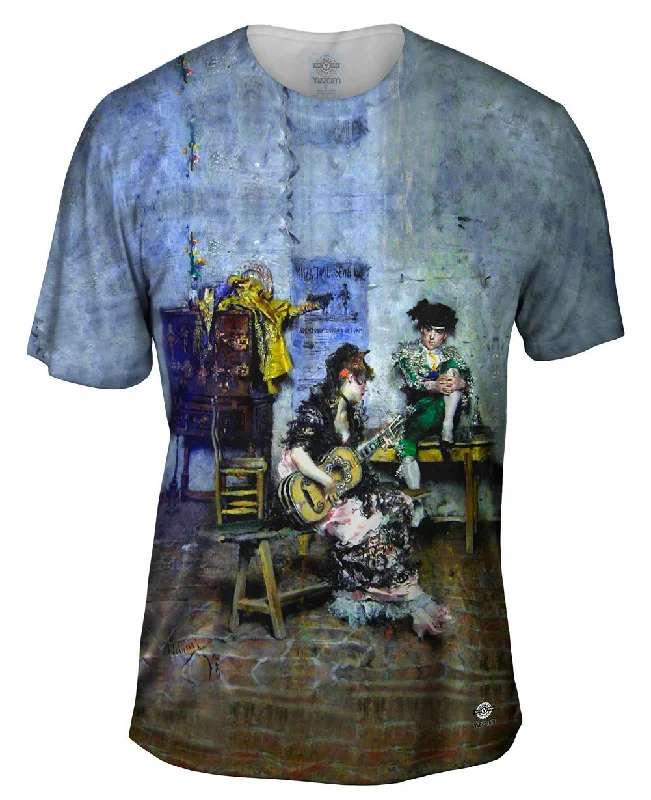 Men's smart - casual checkered t - shirts for semi - formal occasionsGiovani Boldini - "A Guitar Player" (1873) Men's smart - casual checkered t - shirts for semi - formal occasionsGiovani Boldini - "A Guitar Player" (1873)