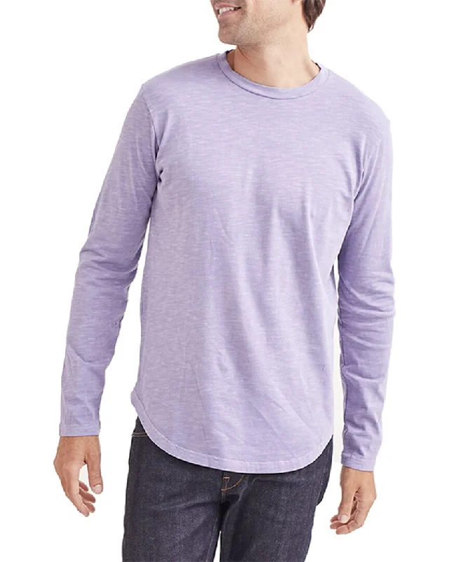 Men's ribbed t - shirts with a textured finish for added styleGoodlife Clothing Sun Faded Slub Scallop Crew Shirt Men's ribbed t - shirts with a textured finish for added styleGoodlife Clothing Sun Faded Slub Scallop Crew Shirt