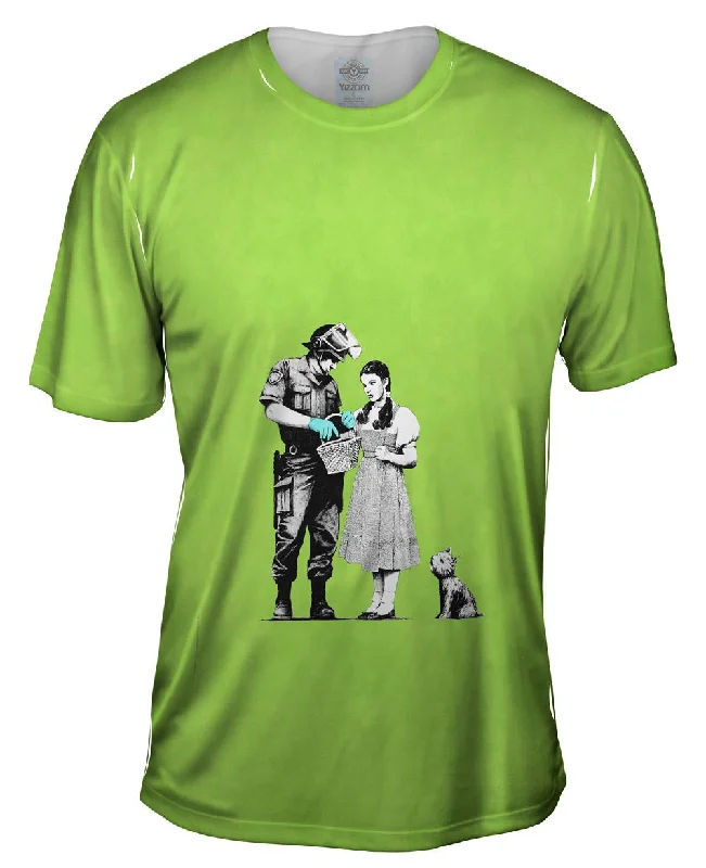 Men's plus - size pocket t - shirts with a classic lookGraffiti Banksy Stop And Search Men's plus - size pocket t - shirts with a classic lookGraffiti Banksy Stop And Search