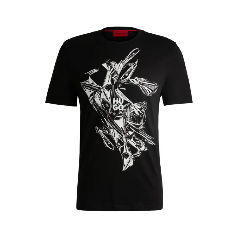 Men's plus - size pocket t - shirts with a classic lookGraphic-print T-shirt in cotton jersey with stacked logo Men's plus - size pocket t - shirts with a classic lookGraphic-print T-shirt in cotton jersey with stacked logo