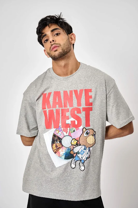 Men's short - sleeve linen t - shirts for summer beach outingsGrey Melange Best Of Ye Oversized T-shirt Men's short - sleeve linen t - shirts for summer beach outingsGrey Melange Best Of Ye Oversized T-shirt