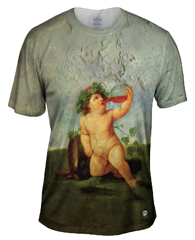 Men's smart - casual checkered t - shirts for semi - formal occasionsGuido Reni - "Drinking Bacchus" (1623)