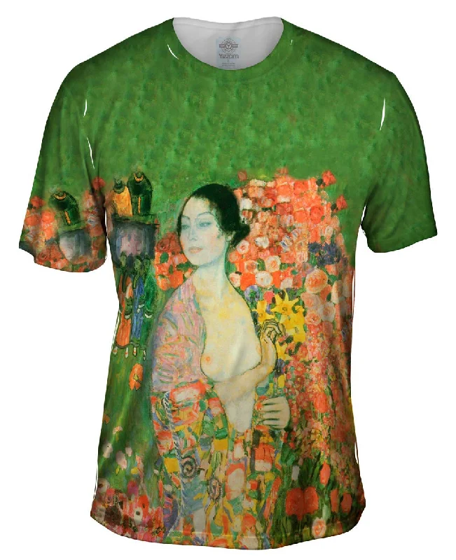 Men's button - front t - shirts with a unique artistic printGustav Klimt -"The Dancer" (1918) Men's button - front t - shirts with a unique artistic printGustav Klimt -"The Dancer" (1918)