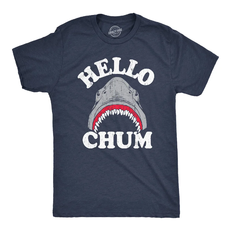 Men's lightweight performance t - shirts for running marathonsHello Chum Men's T Shirt Men's lightweight performance t - shirts for running marathonsHello Chum Men's T Shirt
