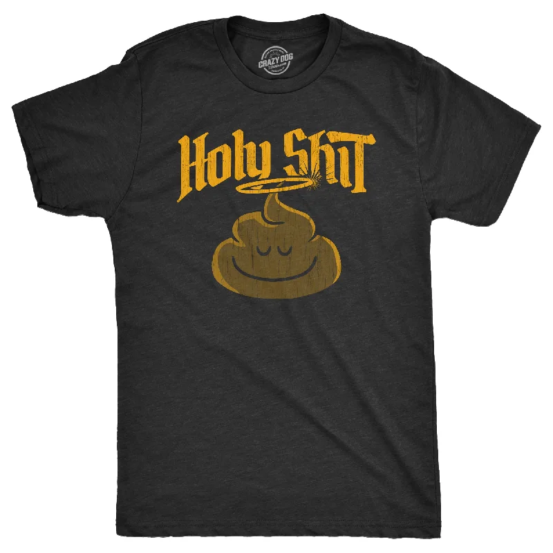 Men's distressed denim - look t - shirts with a rugged appealHoly Shit Men's T Shirt Men's distressed denim - look t - shirts with a rugged appealHoly Shit Men's T Shirt