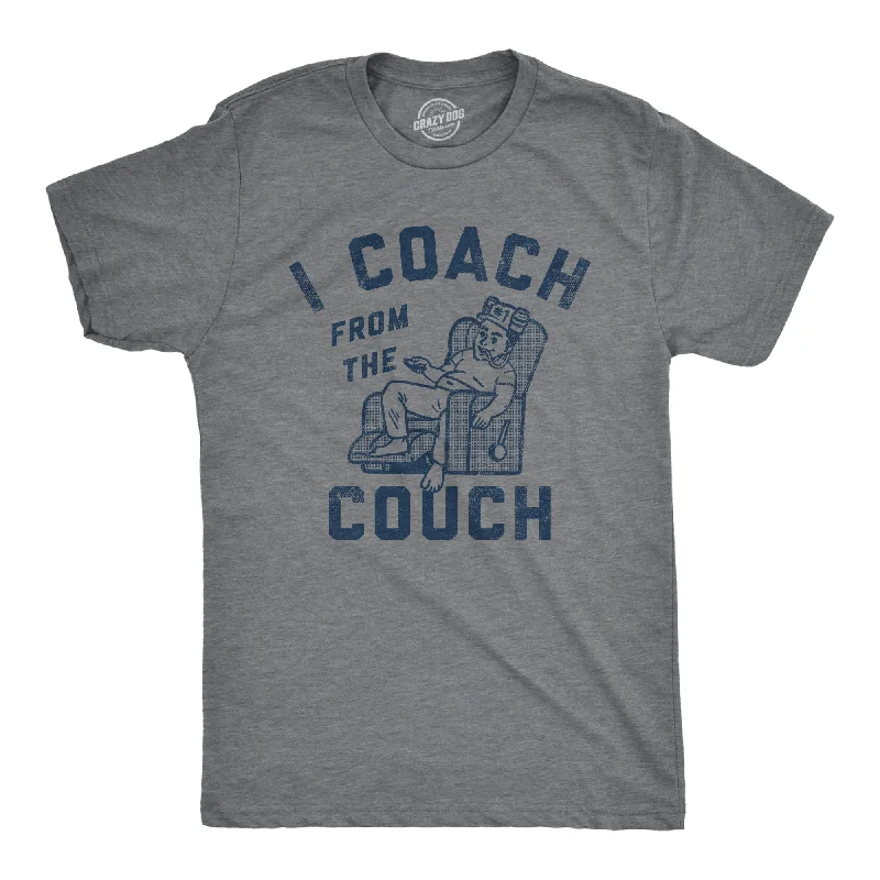 Men's thermal t - shirts with a high - neck design for cold weatherI Coach From The Couch Men's T Shirt Men's thermal t - shirts with a high - neck design for cold weatherI Coach From The Couch Men's T Shirt