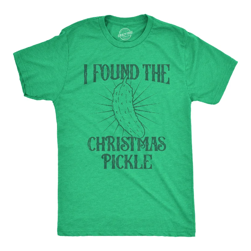 Men's short - sleeve linen t - shirts for summer beach outingsI Found The Christmas Pickle Men's T Shirt Men's short - sleeve linen t - shirts for summer beach outingsI Found The Christmas Pickle Men's T Shirt
