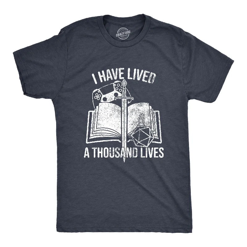 Men's distressed denim - look t - shirts with a rugged appealI Have Lived A Thousand Lives Men's T Shirt Men's distressed denim - look t - shirts with a rugged appealI Have Lived A Thousand Lives Men's T Shirt