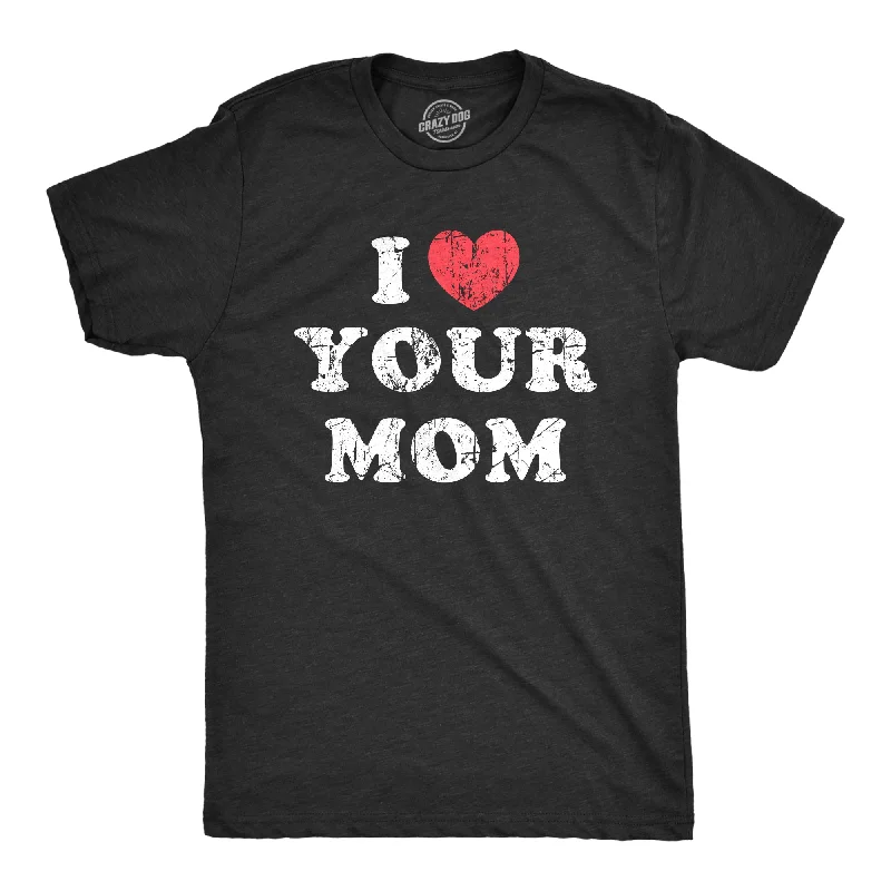Men's long - sleeve henley t - shirts with button - down placketsI Heart Your Mom Men's T Shirt Men's long - sleeve henley t - shirts with button - down placketsI Heart Your Mom Men's T Shirt