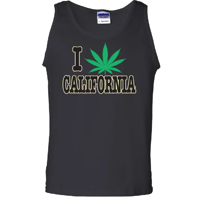 Men's plus - size pocket t - shirts with a classic lookI Love Pot California Asst Colors Tank Top Men's plus - size pocket t - shirts with a classic lookI Love Pot California Asst Colors Tank Top