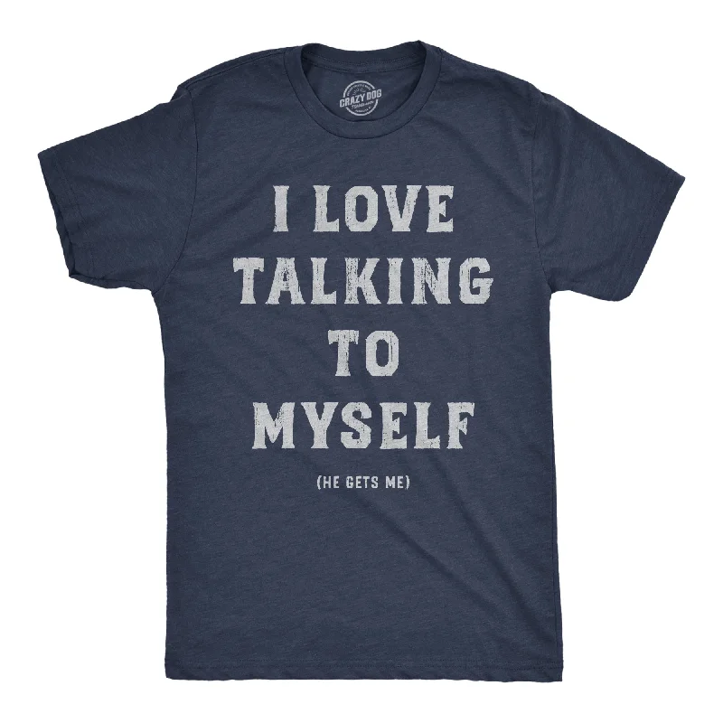 Men's polo t - shirts with a contrast collar for a preppy lookI Love Talking To Myself Men's T Shirt Men's polo t - shirts with a contrast collar for a preppy lookI Love Talking To Myself Men's T Shirt
