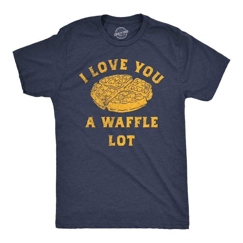 Men's antimicrobial t - shirts for odor - free freshness during travelI Love You A Waffle Lot Men's T Shirt Men's antimicrobial t - shirts for odor - free freshness during travelI Love You A Waffle Lot Men's T Shirt