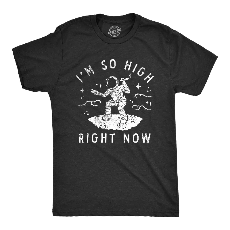 Men's polo t - shirts with a contrast collar for a preppy lookIm So High Right Now Men's T Shirt Men's polo t - shirts with a contrast collar for a preppy lookIm So High Right Now Men's T Shirt
