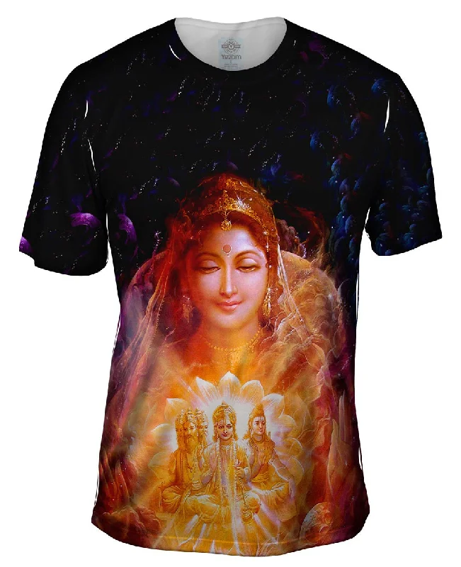 Men's polo t - shirts with a contrast collar for a preppy lookIndia - "Almighty Devi" Men's polo t - shirts with a contrast collar for a preppy lookIndia - "Almighty Devi"