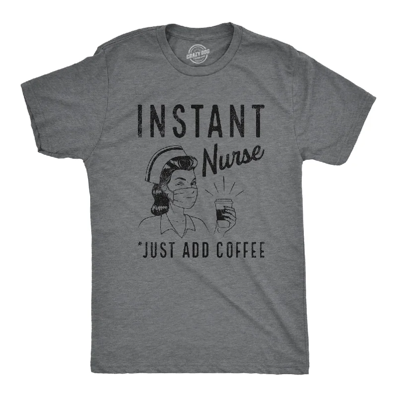 Men's slim - fit graphic t - shirts with vintage rock band printsInstant Nurse Coffee Men's T Shirt Men's slim - fit graphic t - shirts with vintage rock band printsInstant Nurse Coffee Men's T Shirt