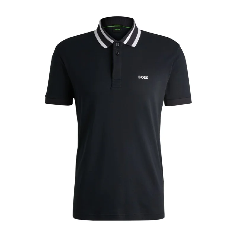 Men's antimicrobial t - shirts for odor - free freshness during travelInterlock-cotton polo shirt with logo detail Men's antimicrobial t - shirts for odor - free freshness during travelInterlock-cotton polo shirt with logo detail