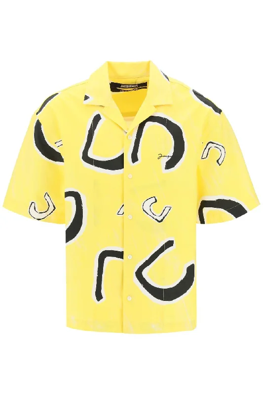 Men's button - front t - shirts with a unique artistic printJacquemus Men's Jean Bowling Shirt For Men Men's button - front t - shirts with a unique artistic printJacquemus Men's Jean Bowling Shirt For Men