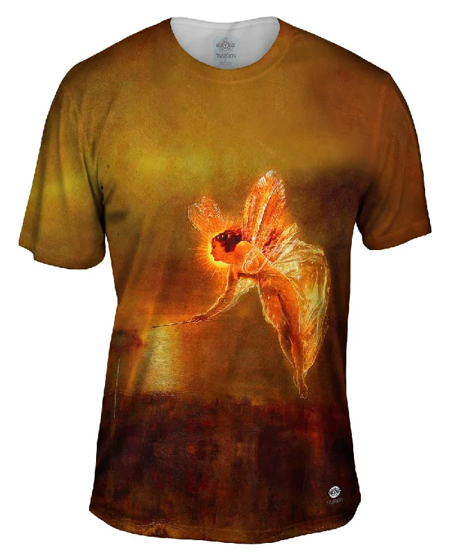 Men's button - front t - shirts with a unique artistic printJohn Atkinson Grimshaw - "Spirit of the night" (1879) Men's button - front t - shirts with a unique artistic printJohn Atkinson Grimshaw - "Spirit of the night" (1879)