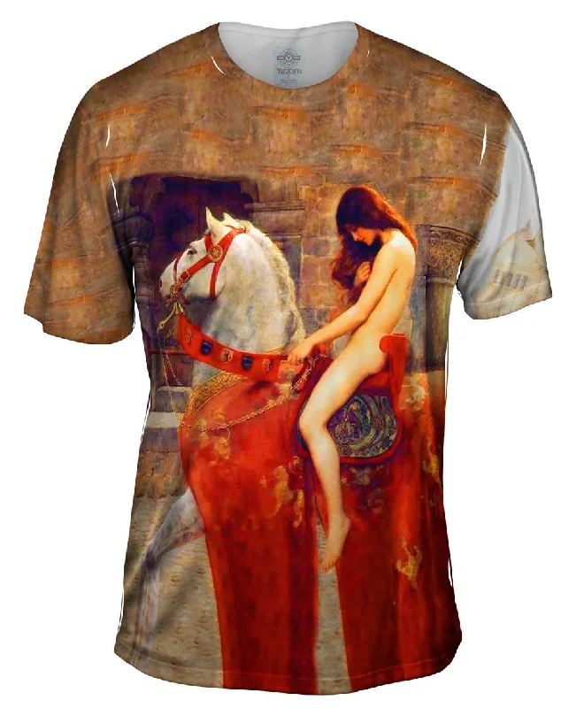 Men's ribbed t - shirts with a textured finish for added styleJohn Collier - "Lady Godiva" (1897) Men's ribbed t - shirts with a textured finish for added styleJohn Collier - "Lady Godiva" (1897)